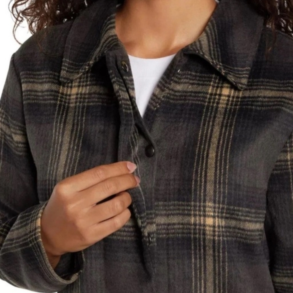 Banana Republic Black Plaid Utility Jacket - Picture 4 of 5